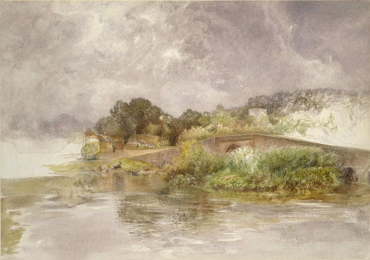 Most Sonninga, ok. 1882 r. autorstwa Alfred William Hunt