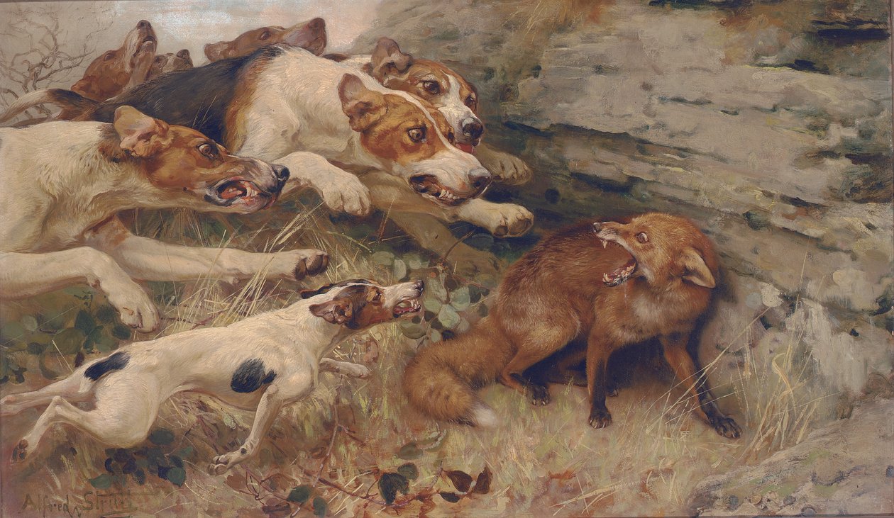 "Zrób swoje najgorsze" autorstwa Alfred William Strutt