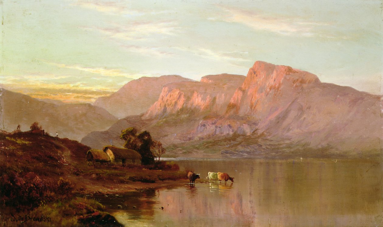 Stroulacher, Loch Katrine (olej na płótnie) autorstwa Alfred de Breanski