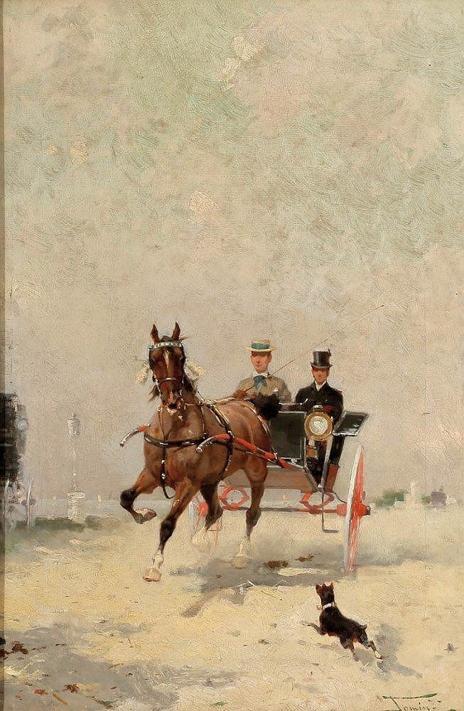 Jazda bryczką autorstwa Alfredo Tominz