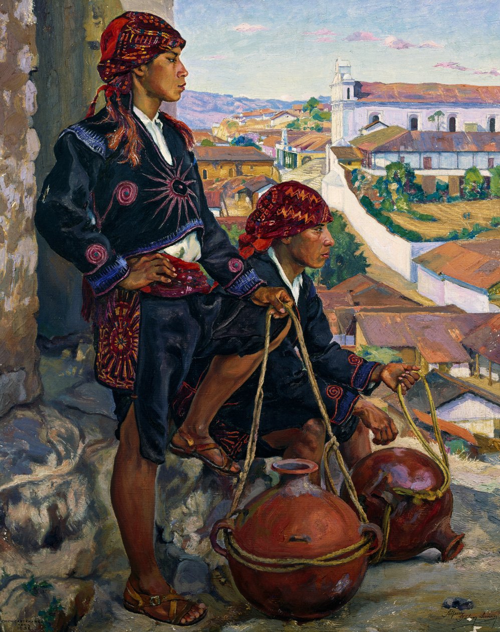 Przewoźnicy wody, Chichicastenango autorstwa Alfredo Gálvez Suárez