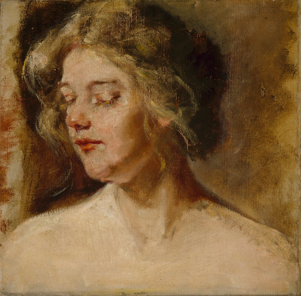 Blondynka, modelka studyjna autorstwa Alice Pike Barney