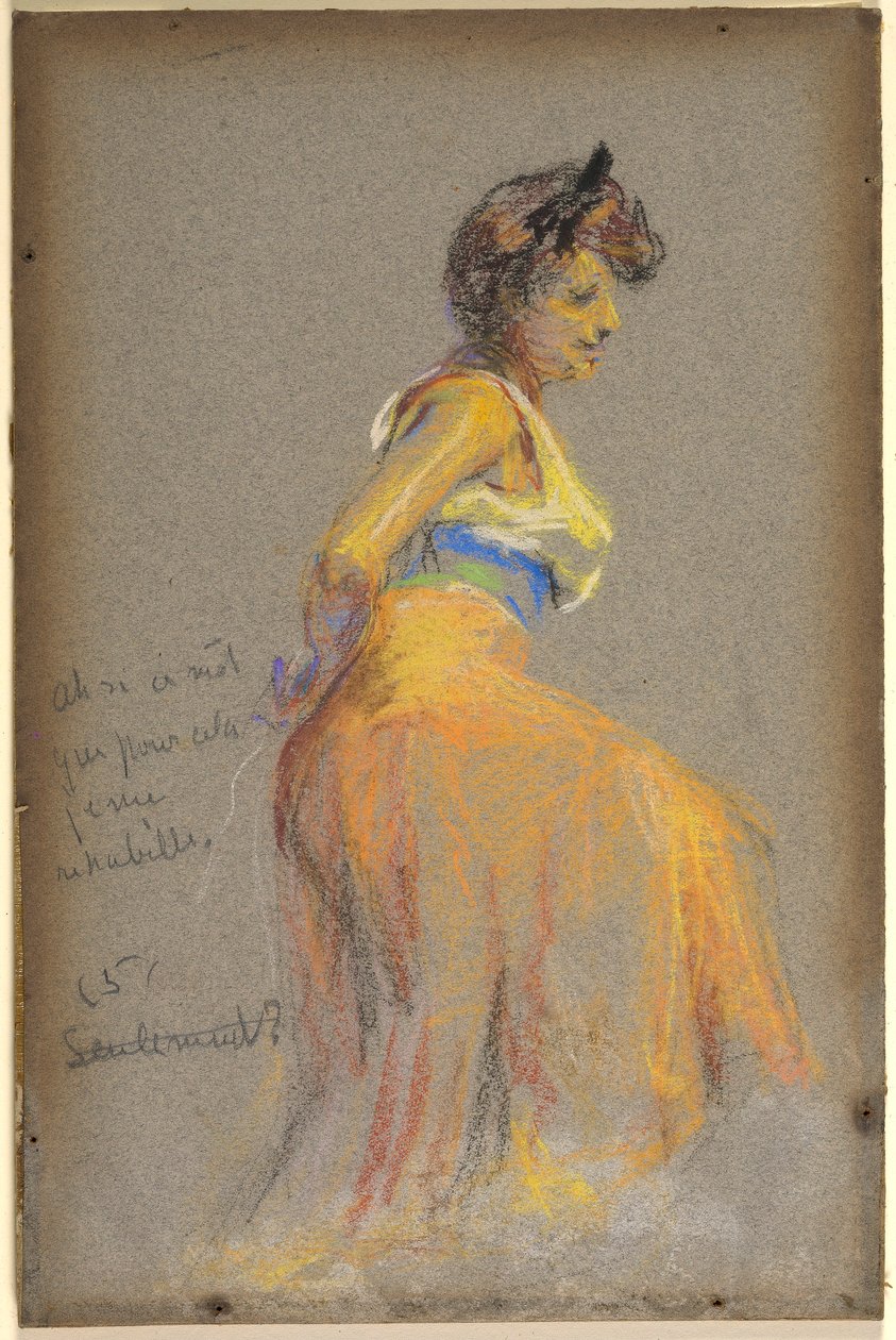 Model w kolorze żółtym autorstwa Alice Pike Barney