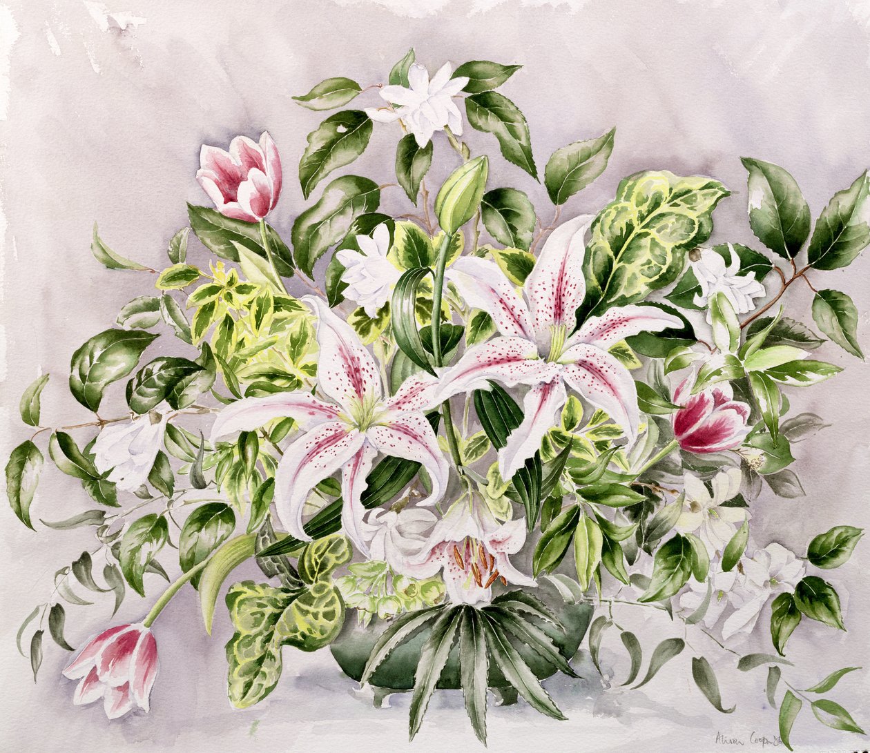 Martwa natura z liliami, 1996 autorstwa Alison Cooper