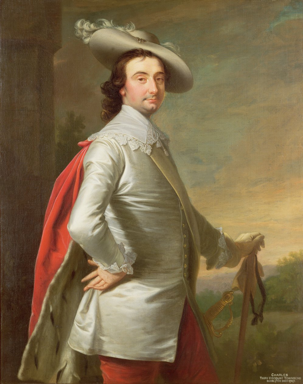 Portret Karola, 3. wicehrabiego Townshend autorstwa Allan Ramsay