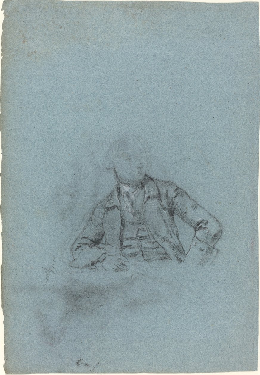 Studium siedzącego człowieka [recto] autorstwa Allan Ramsay