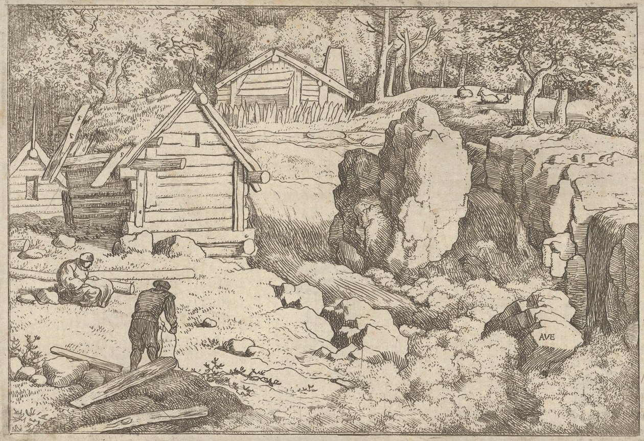 Cieśla, XVII wiek. autorstwa Allart van Everdingen