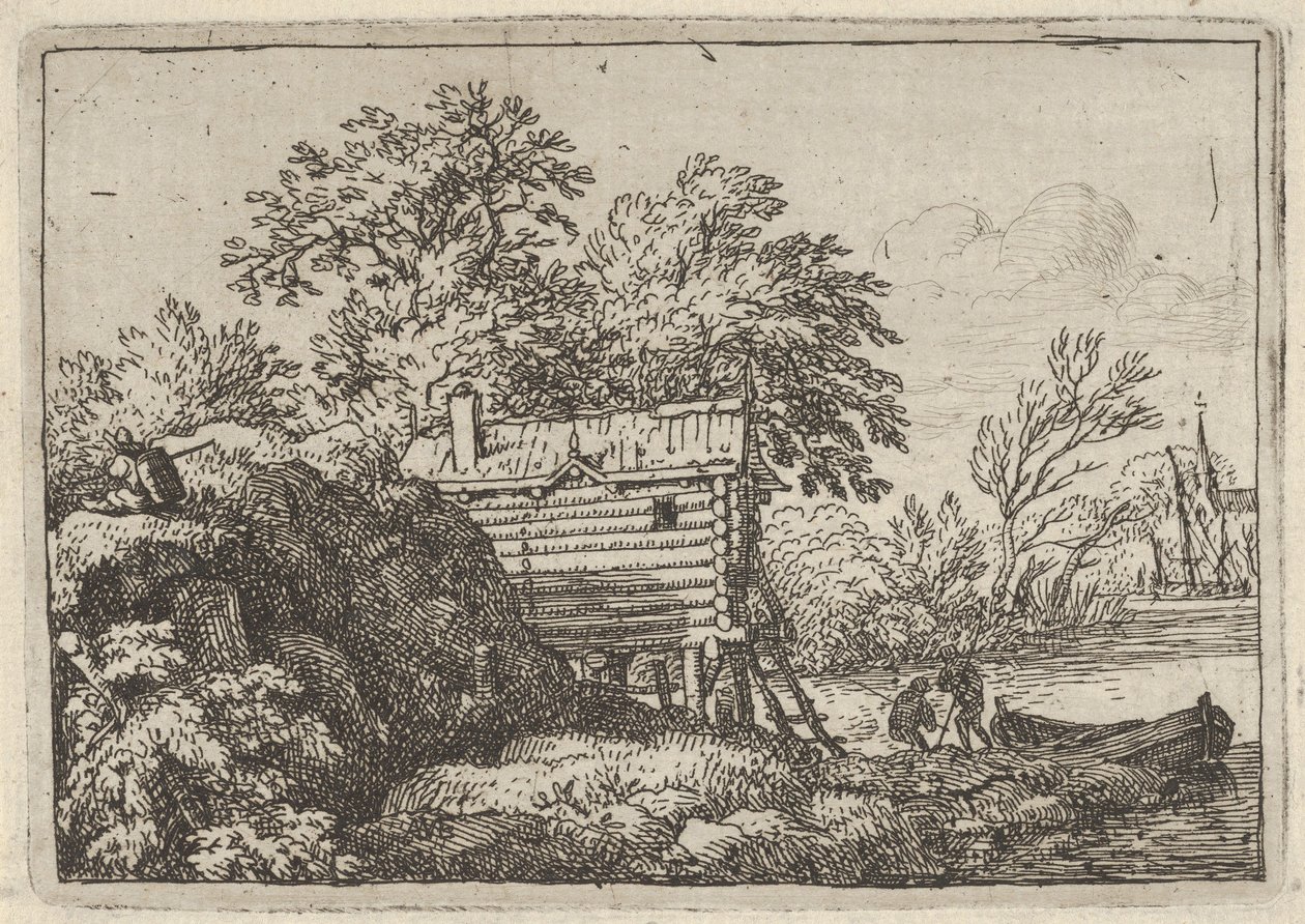 Chata Rybaka, XVII w. autorstwa Allart van Everdingen