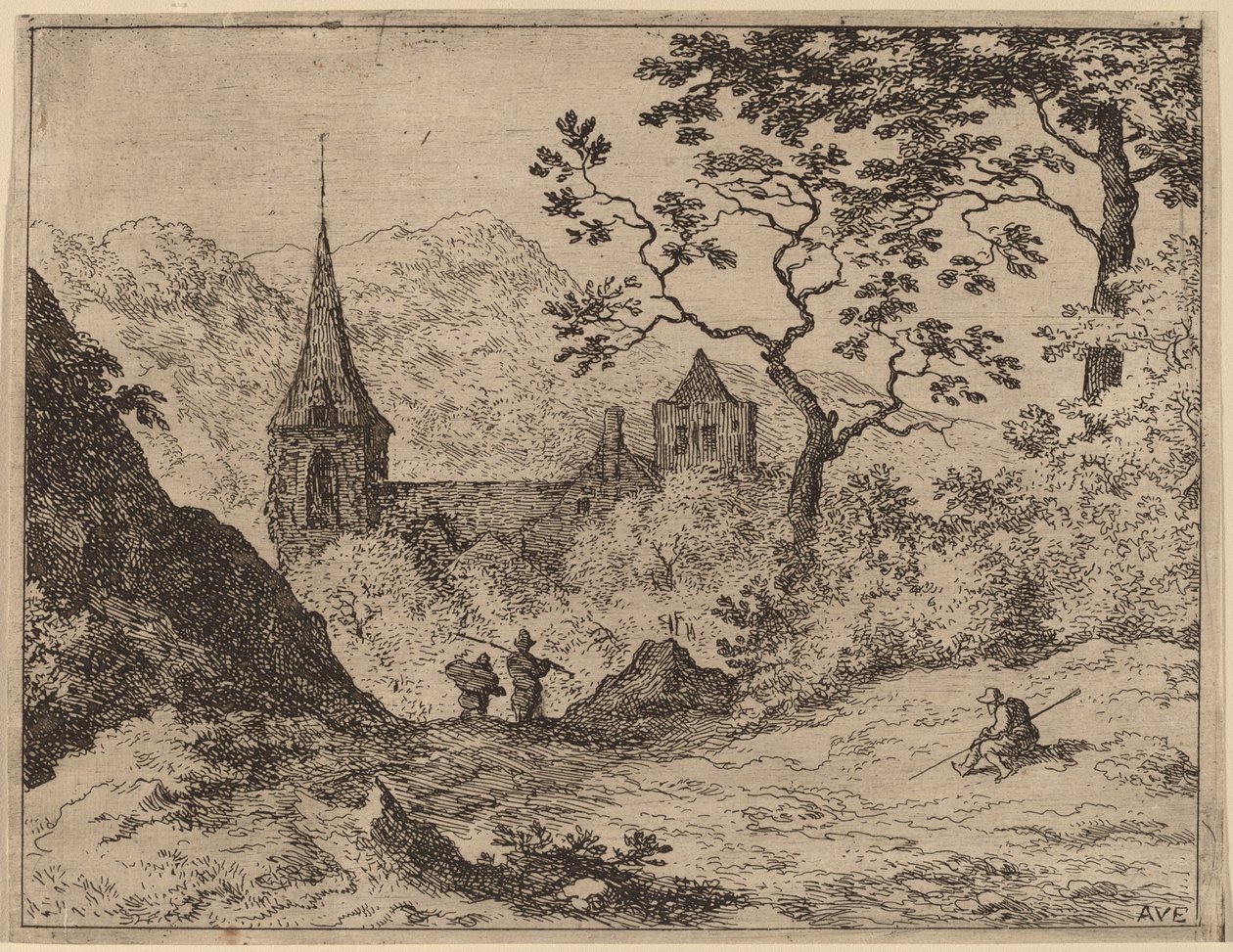 Wieża prawdopodobnie ok. 16451656. autorstwa Allart van Everdingen
