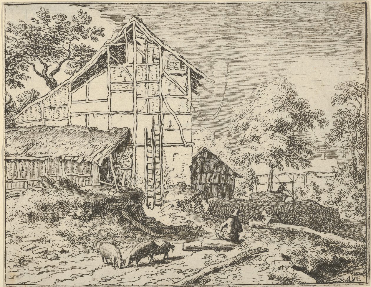 Dwie Drabiny, XVII wiek. autorstwa Allart van Everdingen