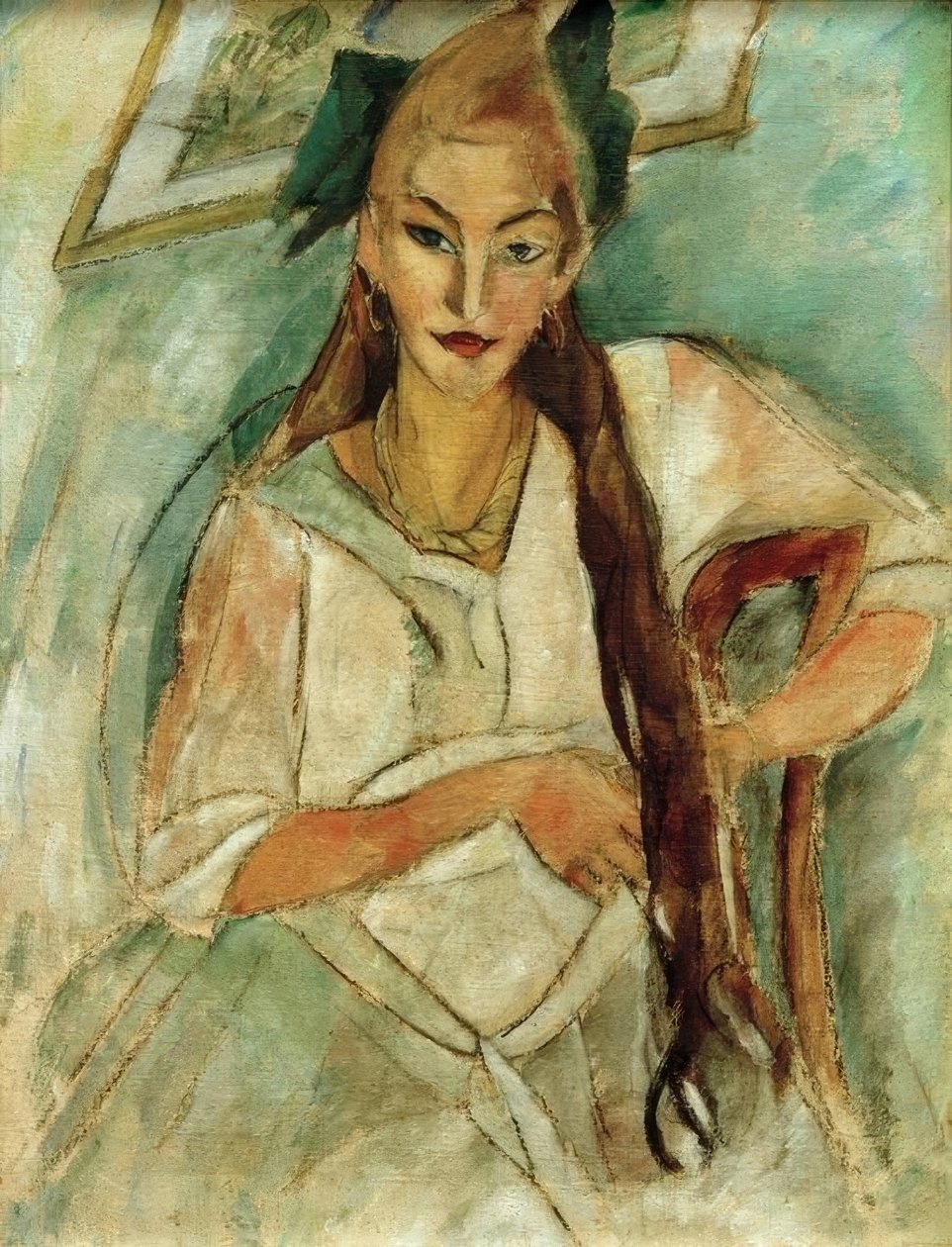 Portret dziewczyny z warkoczem autorstwa Alma Del Banco