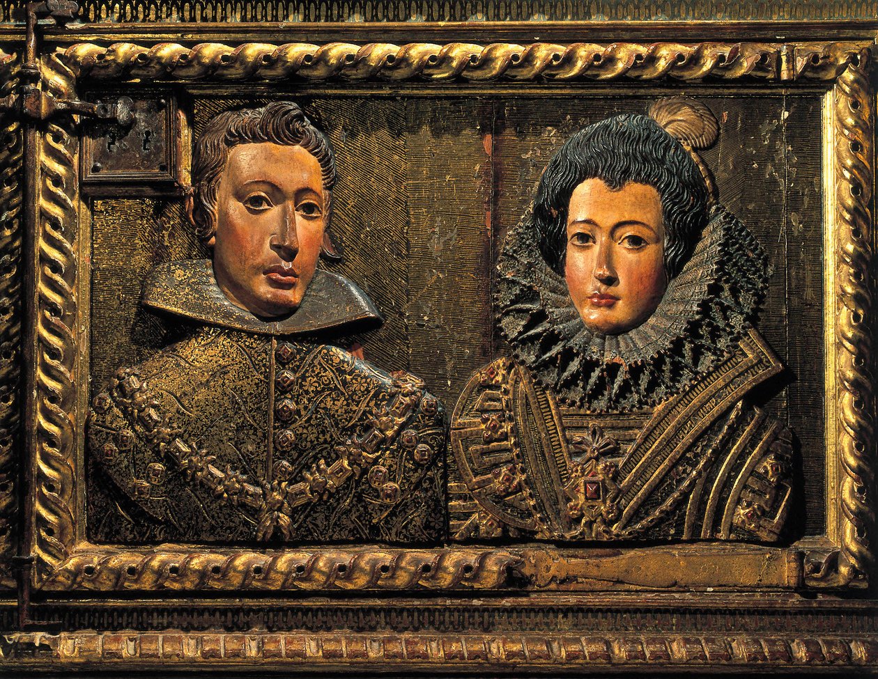 Portret Filipa II, płaskorzeźba autorstwa Alonso de Mena