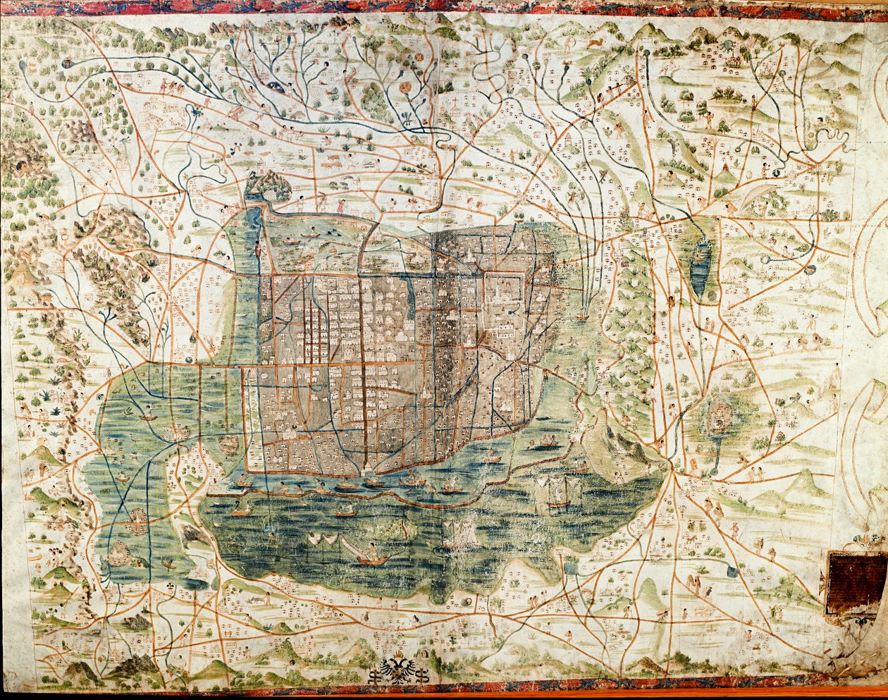 Mapa Meksyku (manuskryt autorstwa Alonso de Santa Cruz