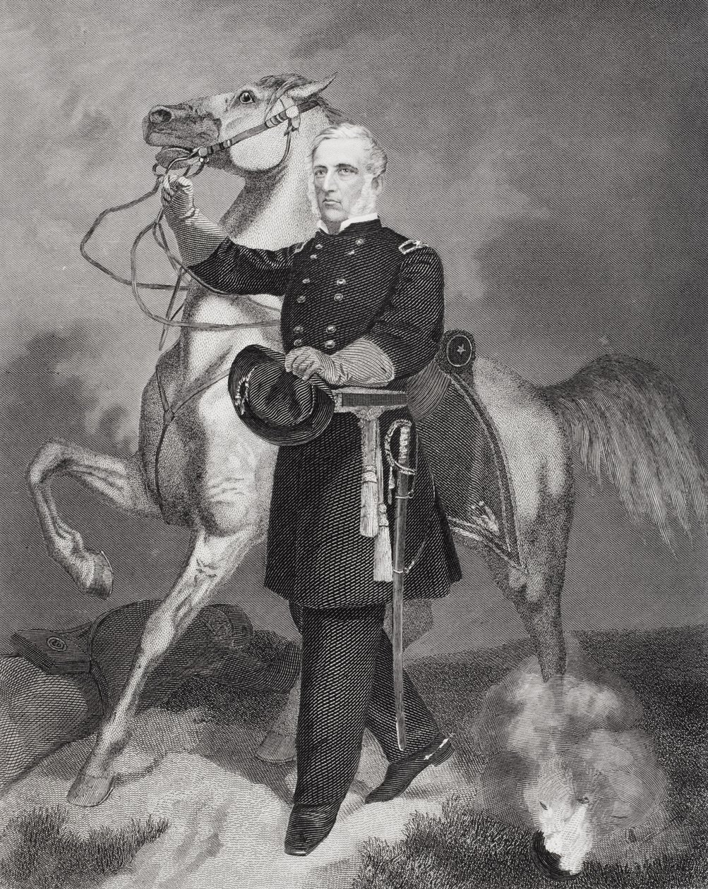 Portret generała Jamesa Samuela Wadswortha (1807-64) (litografia) autorstwa Alonzo Chappel