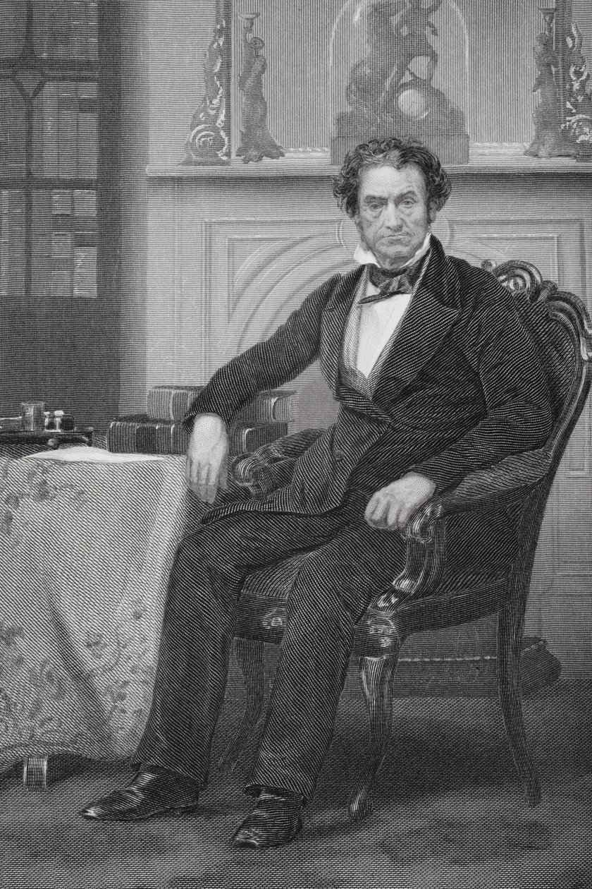 Portret Rufusa Choate (1799-1859) (lito) autorstwa Alonzo Chappel