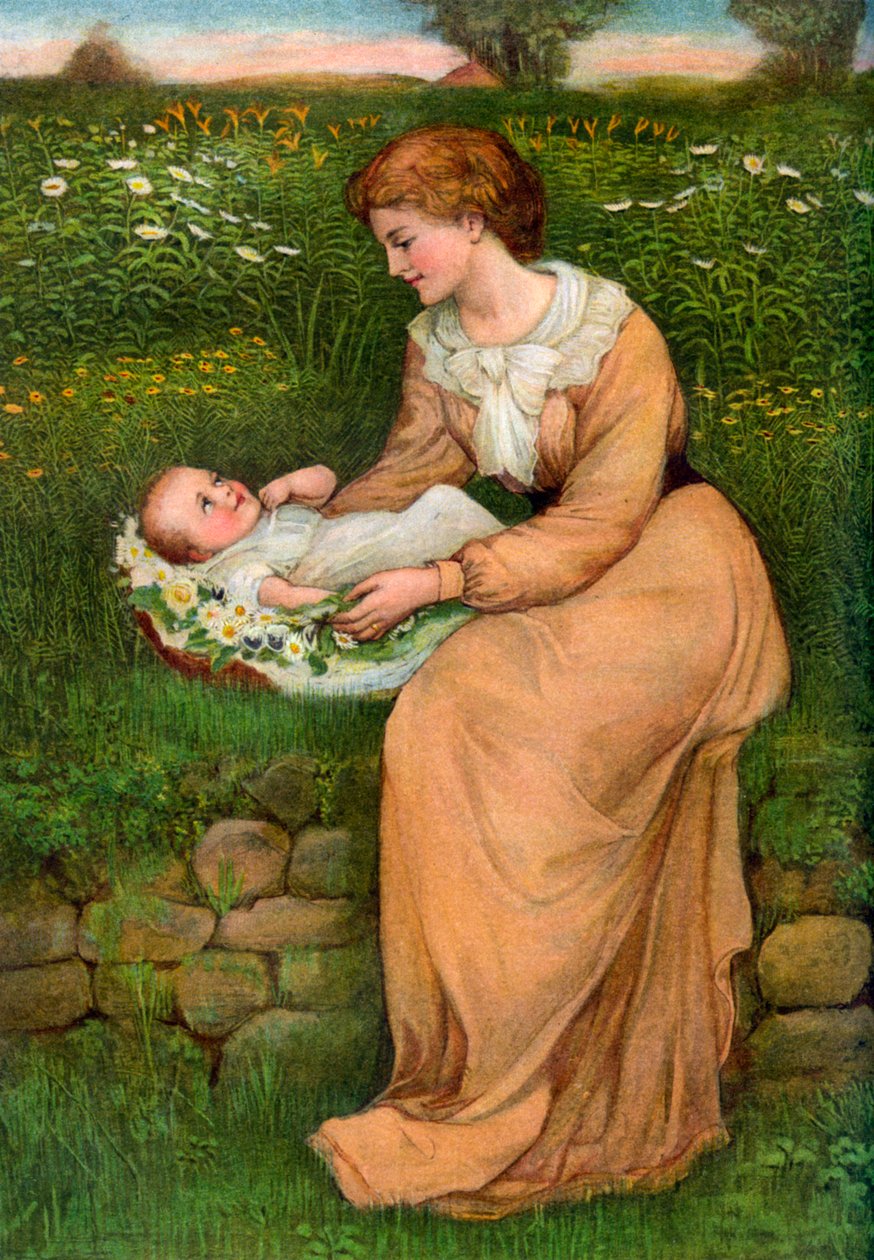 „Łóżko stokrotek”, 1905. autorstwa Alphage Brewer