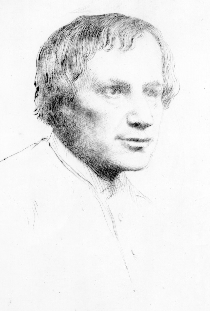 Alfred Stevens, c.1890-1904 (sucha igła) autorstwa Alphonse Legros