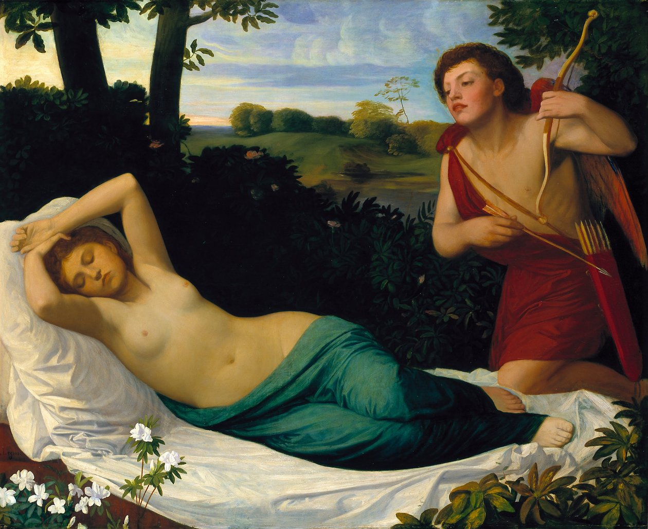 Kupidyn i Psyche autorstwa Alphonse Legros