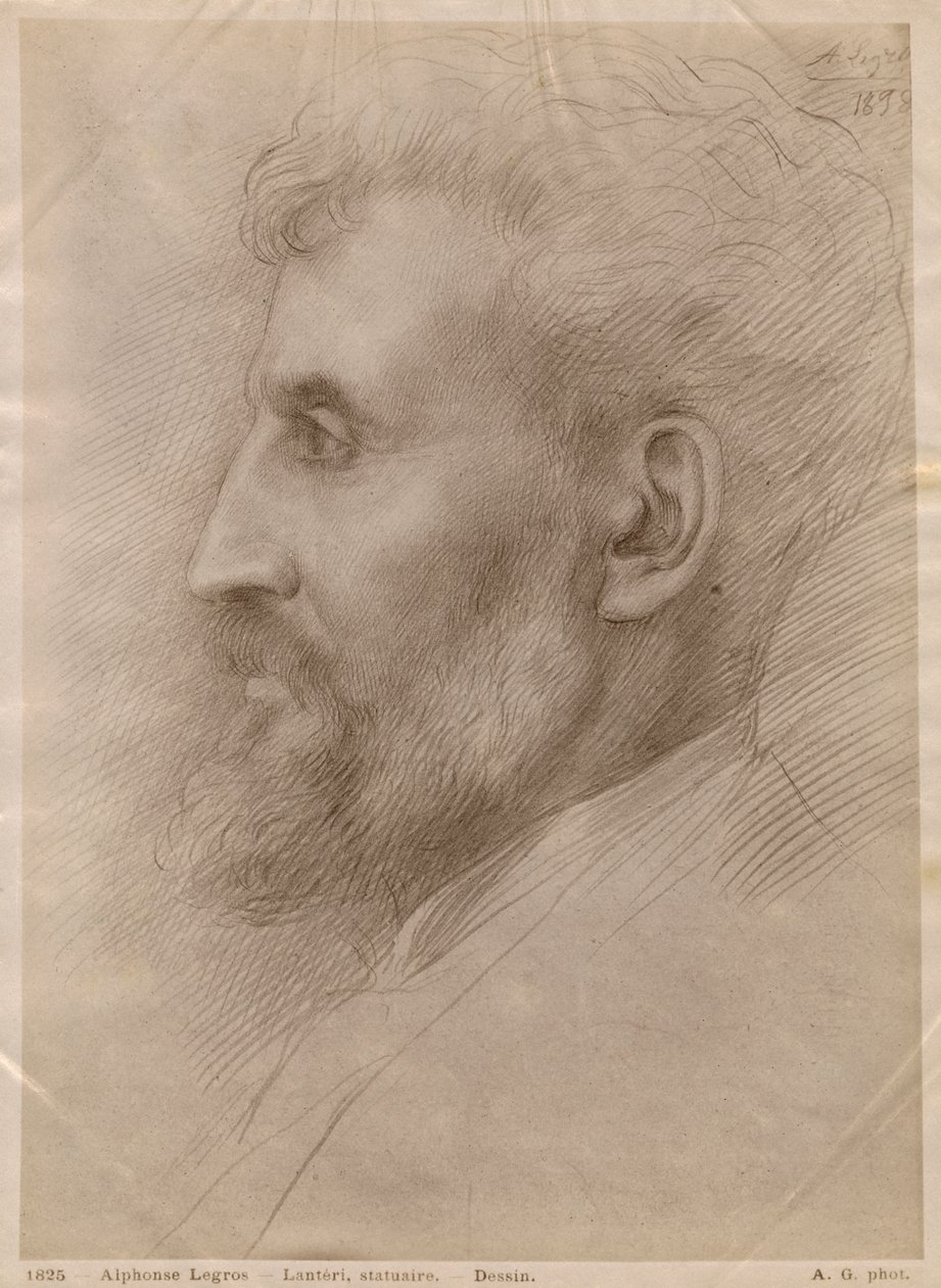 Edouard Lanteri, 1898 (srebrny punkt na tekturze) autorstwa Alphonse Legros
