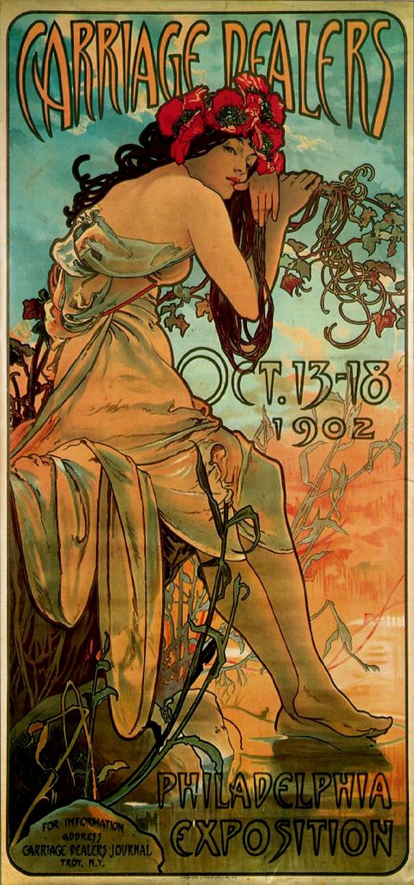Dealerzy powozów, 1902 autorstwa Alphonse Mucha