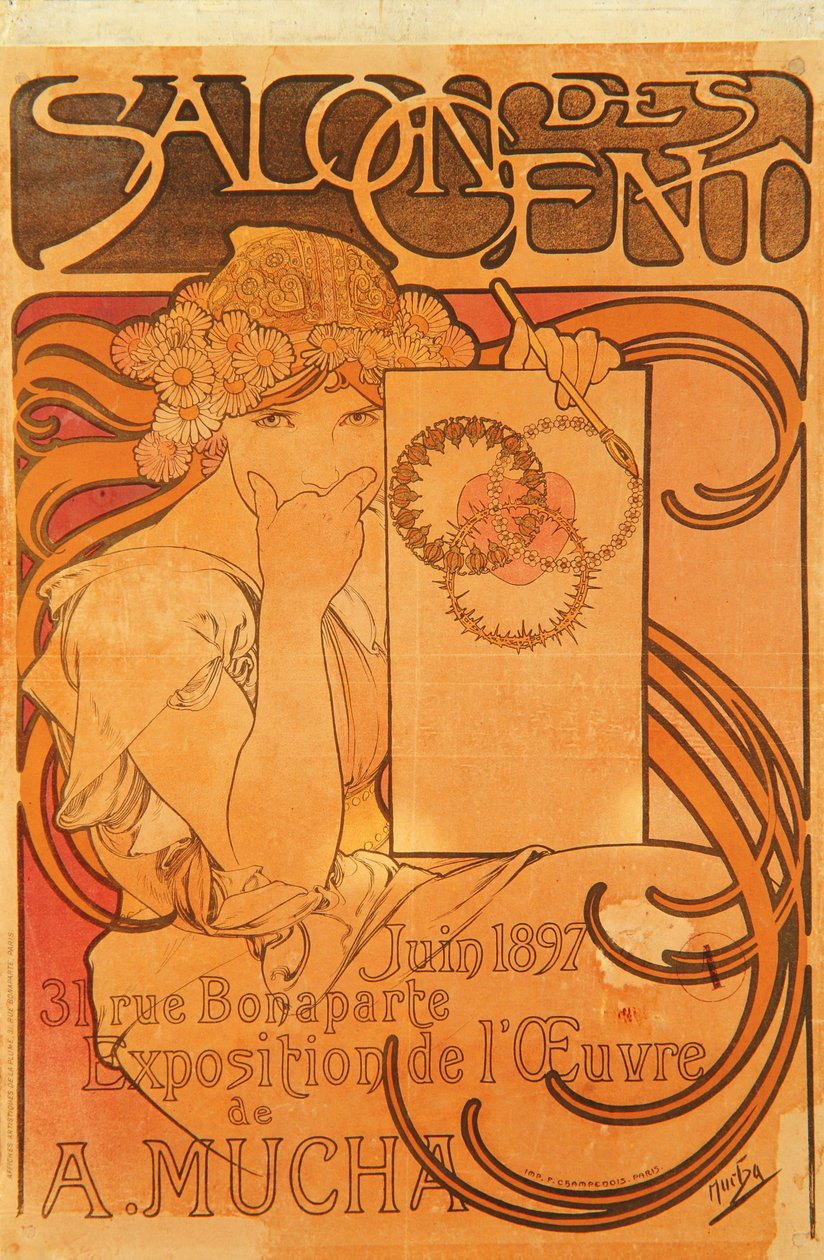 Salon des Cent, 1897 autorstwa Alphonse Mucha