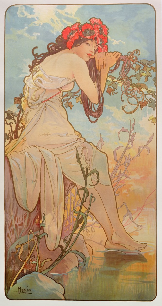 Pory roku: lato, 1896 autorstwa Alphonse Mucha