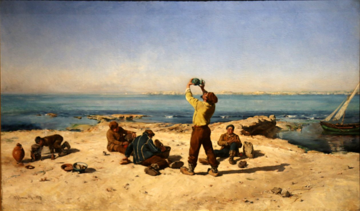 Obiad rybaków autorstwa Alphonse Moutte