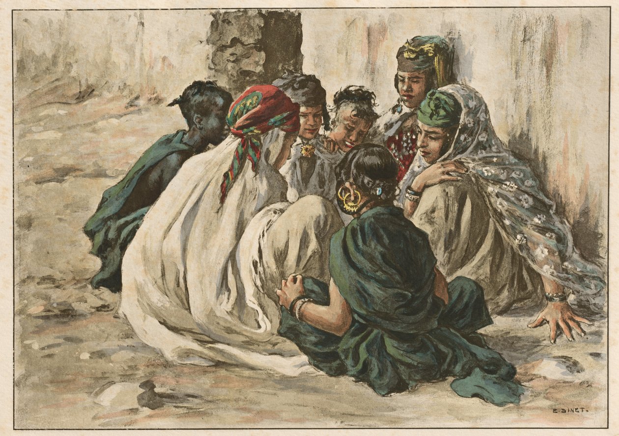 Igrzyska dziewcząt w Laghouat, 1899. autorstwa Alphonse Etienne Dinet