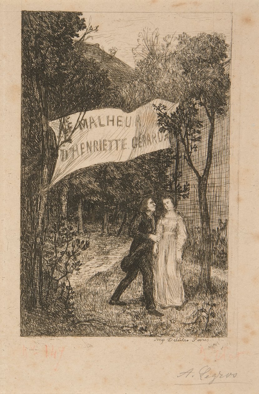 2 ilustracje do Le Malheur d autorstwa Alphonse Legros