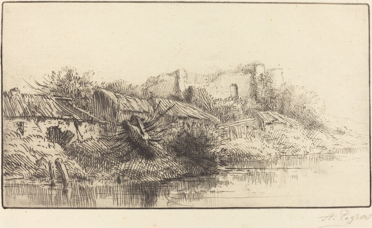 Opuszczona wioska (Le village abondonne) autorstwa Alphonse Legros