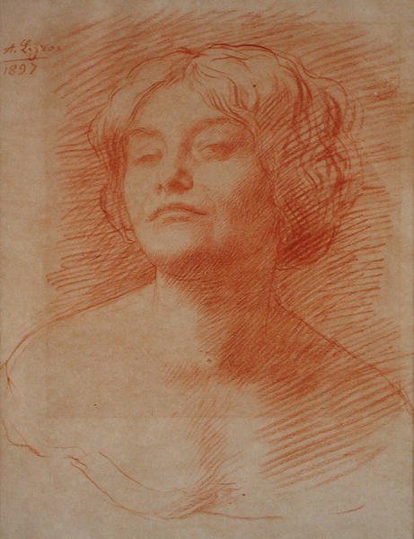 Alice Knewstub autorstwa Alphonse Legros