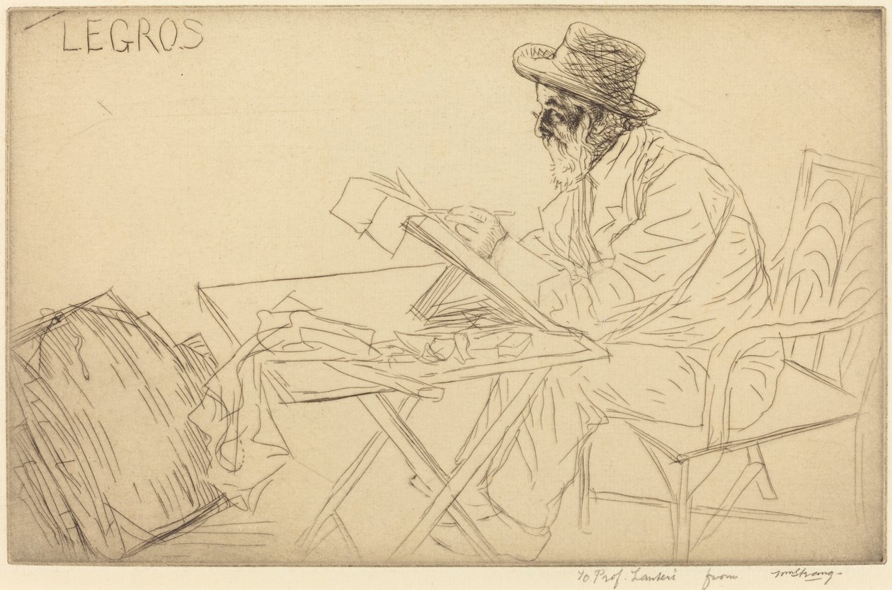 Alphonse Legros szkicowanie. autorstwa Alphonse Legros
