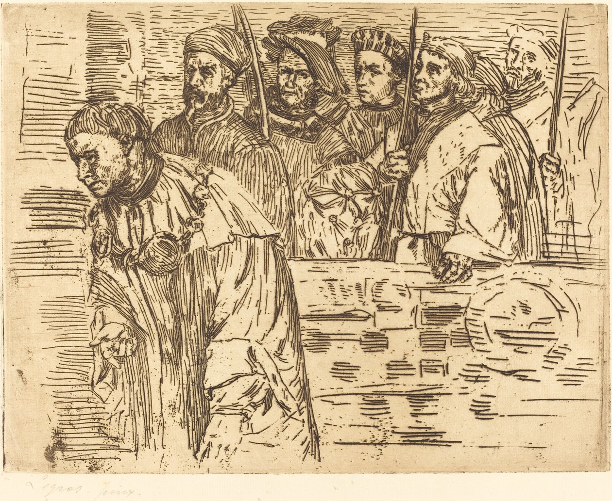 Łucznicy Les łuczników, 1862. autorstwa Alphonse Legros