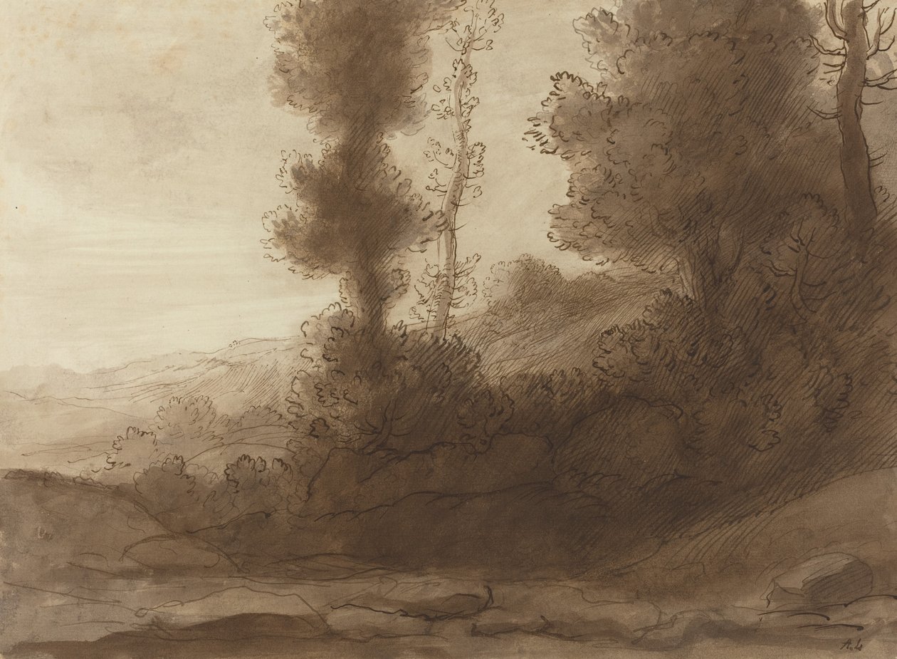 U podnóża wzgórza. autorstwa Alphonse Legros
