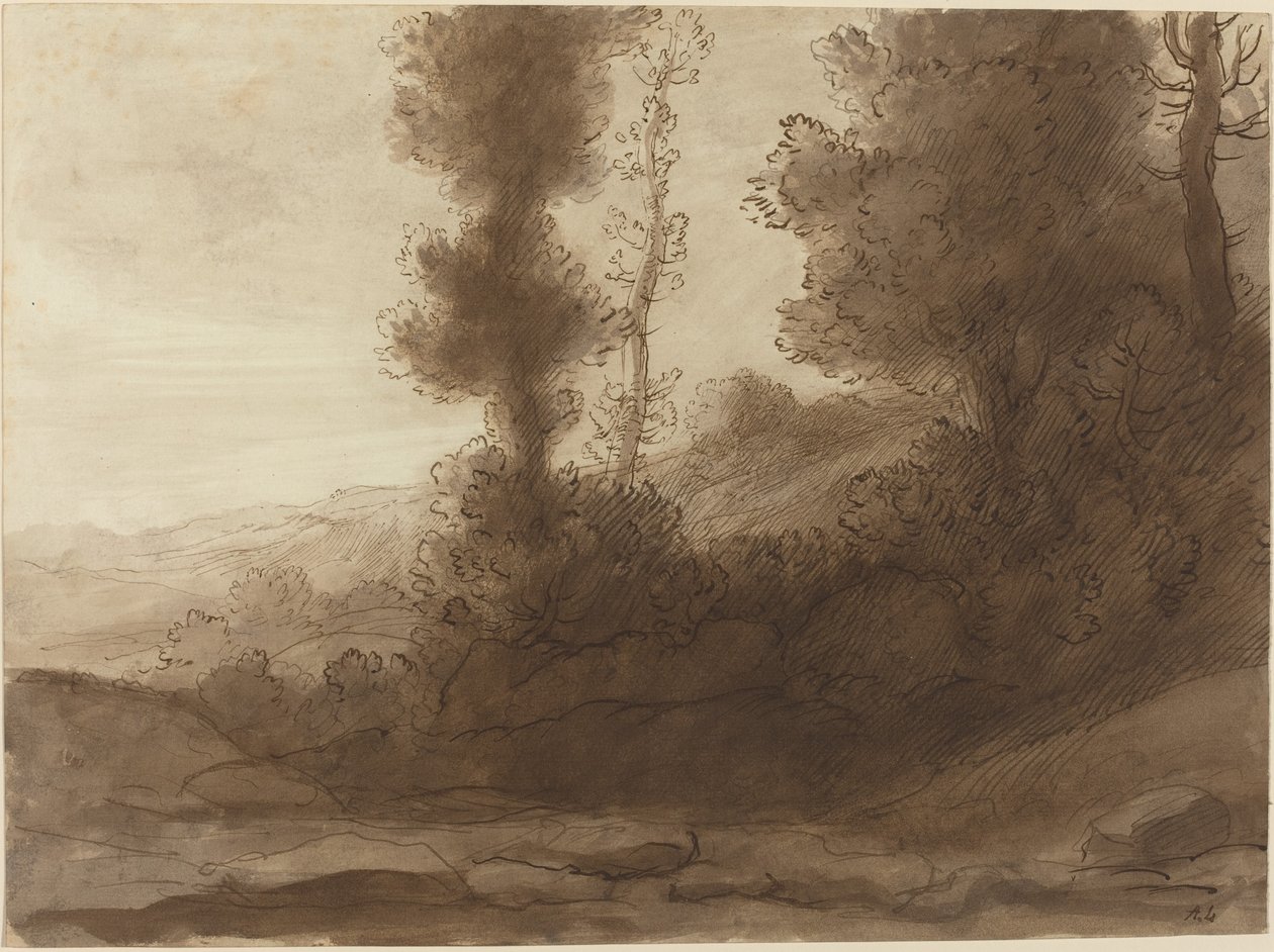 U stóp wzgórza autorstwa Alphonse Legros