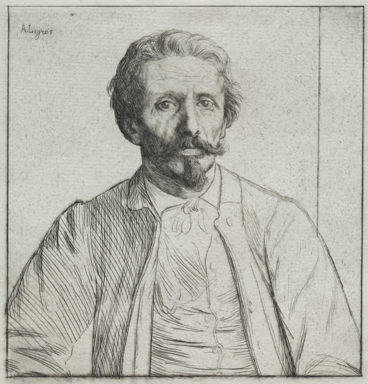 Auguste Delâtre, c. 1877. autorstwa Alphonse Legros