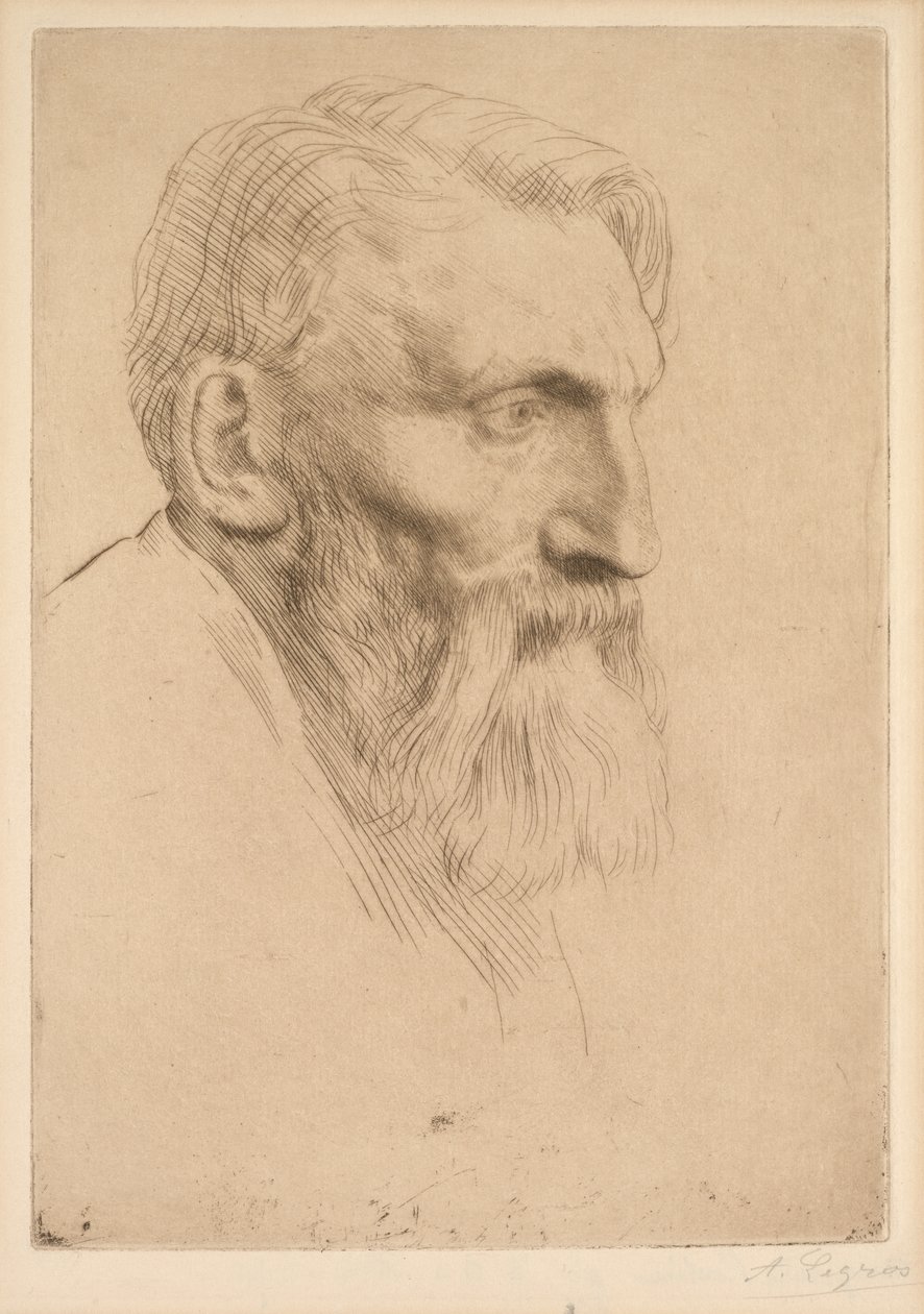 Auguste Rodin, 1881. autorstwa Alphonse Legros