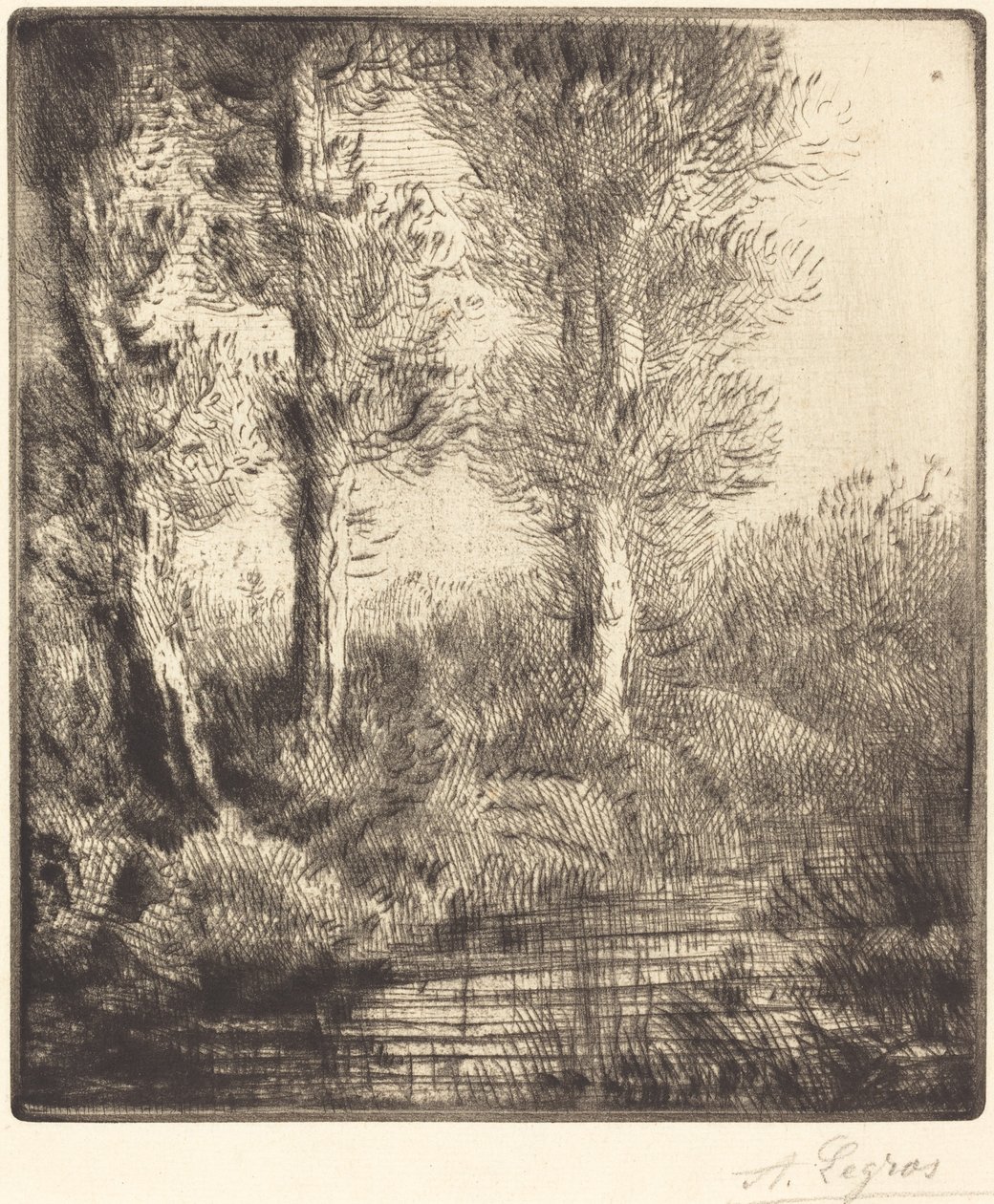Brzegi Saint-Pre Rive du Saint-Pre. autorstwa Alphonse Legros