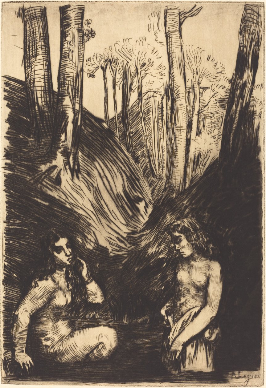 Kąpiących się autorstwa Alphonse Legros