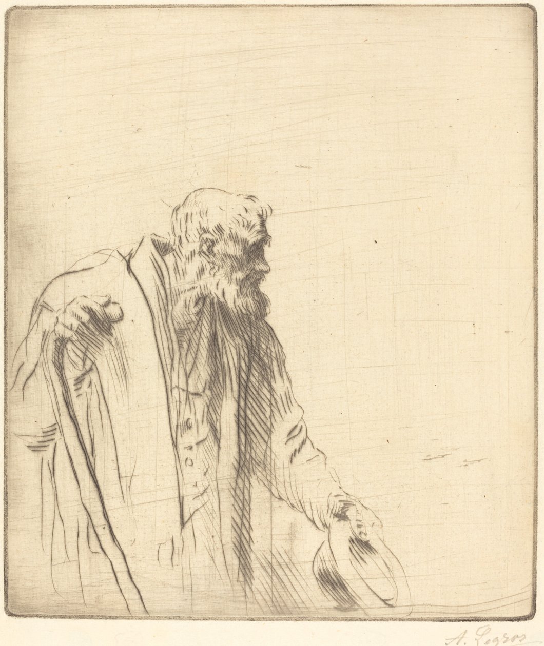 Żebrak Żebrak. autorstwa Alphonse Legros