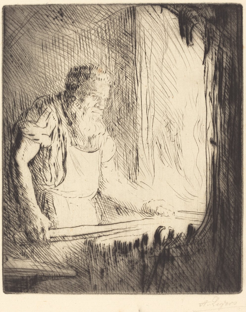 Kowal Le forgeron. autorstwa Alphonse Legros