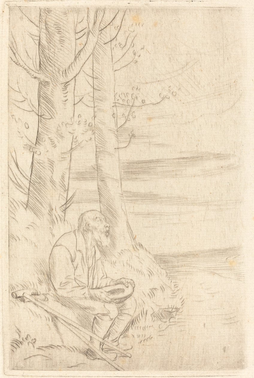 Ślepy żebrak autorstwa Alphonse Legros