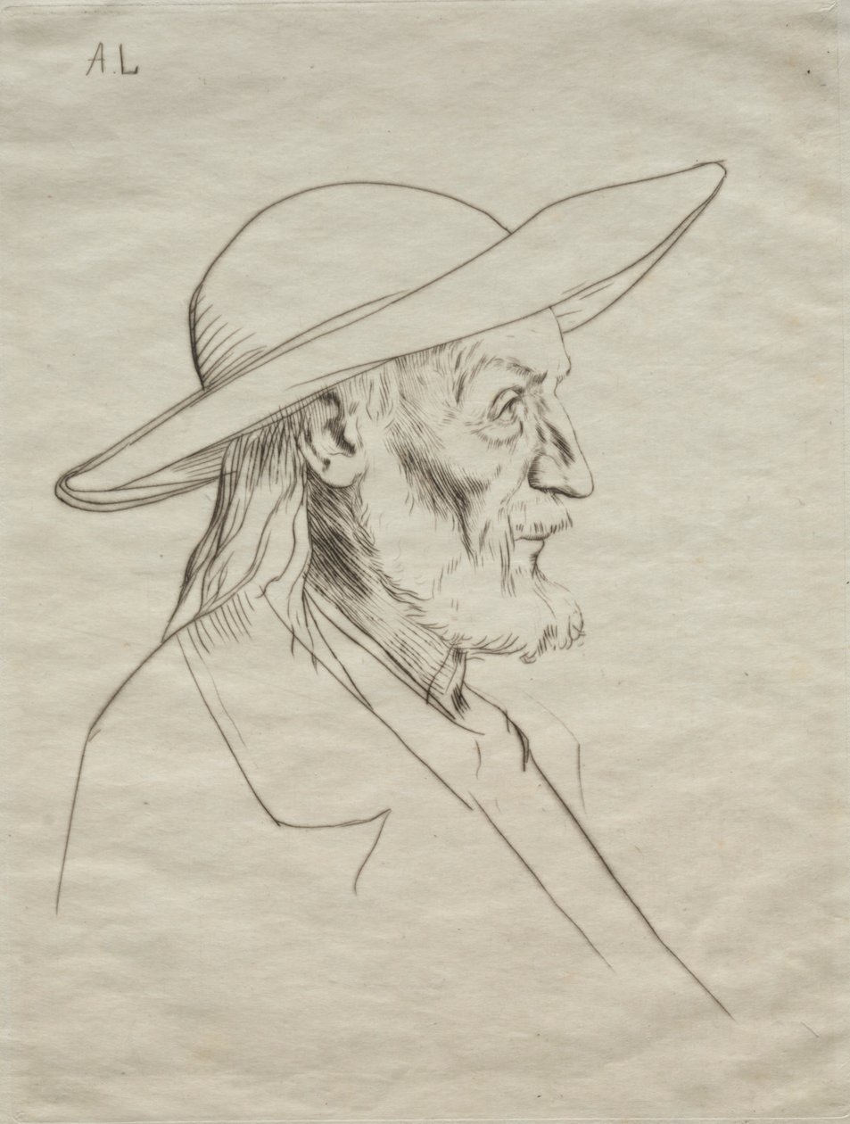 Chłop bretoński. autorstwa Alphonse Legros