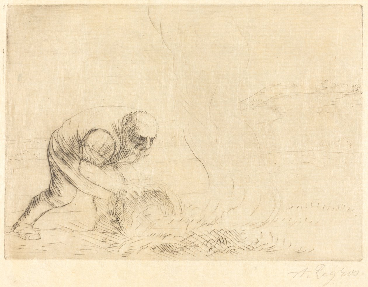 Płonąca Trawa Palnik do ziół. autorstwa Alphonse Legros