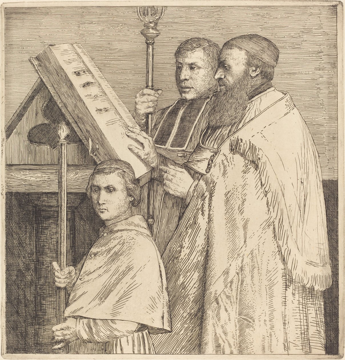 Chórzyści, II płyta (Le lutrin) autorstwa Alphonse Legros