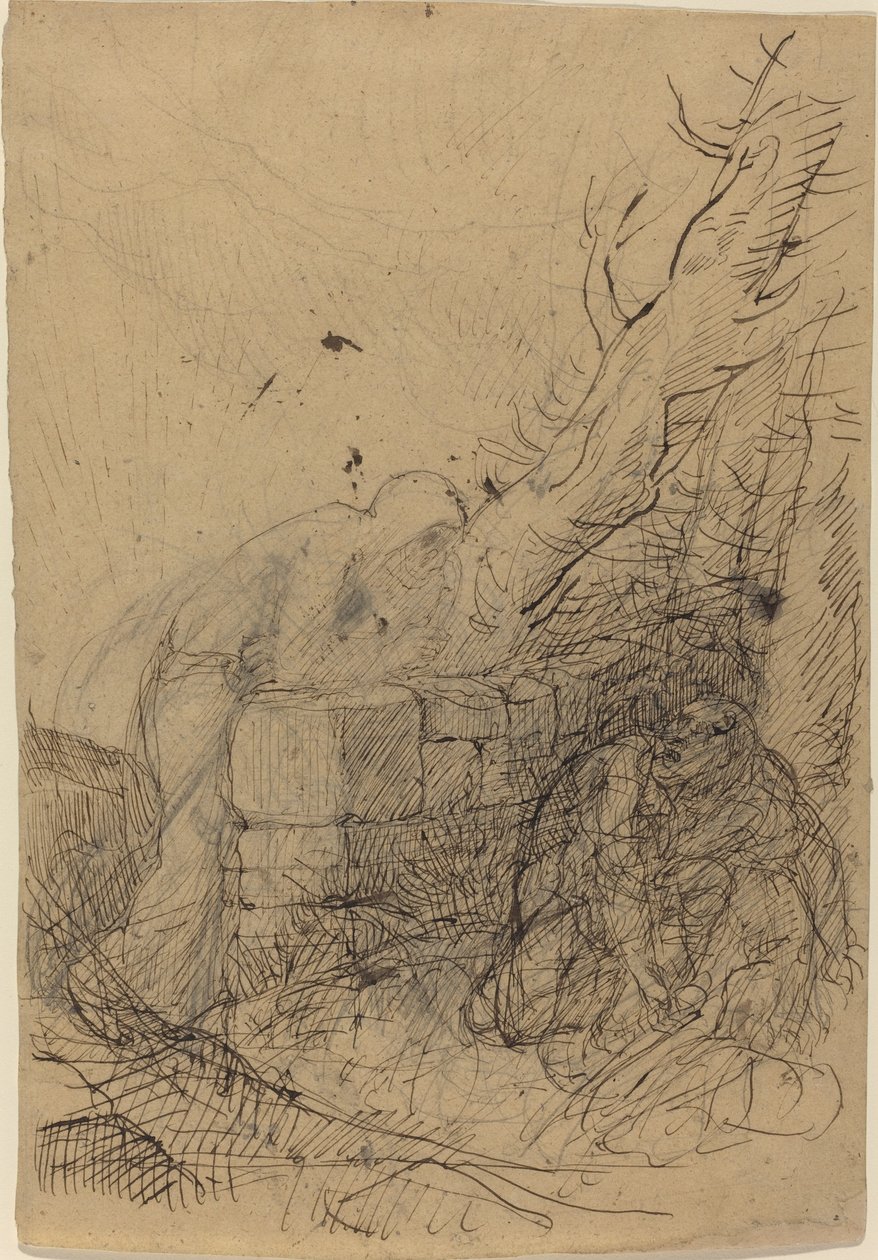 Śmierć i drwal autorstwa Alphonse Legros