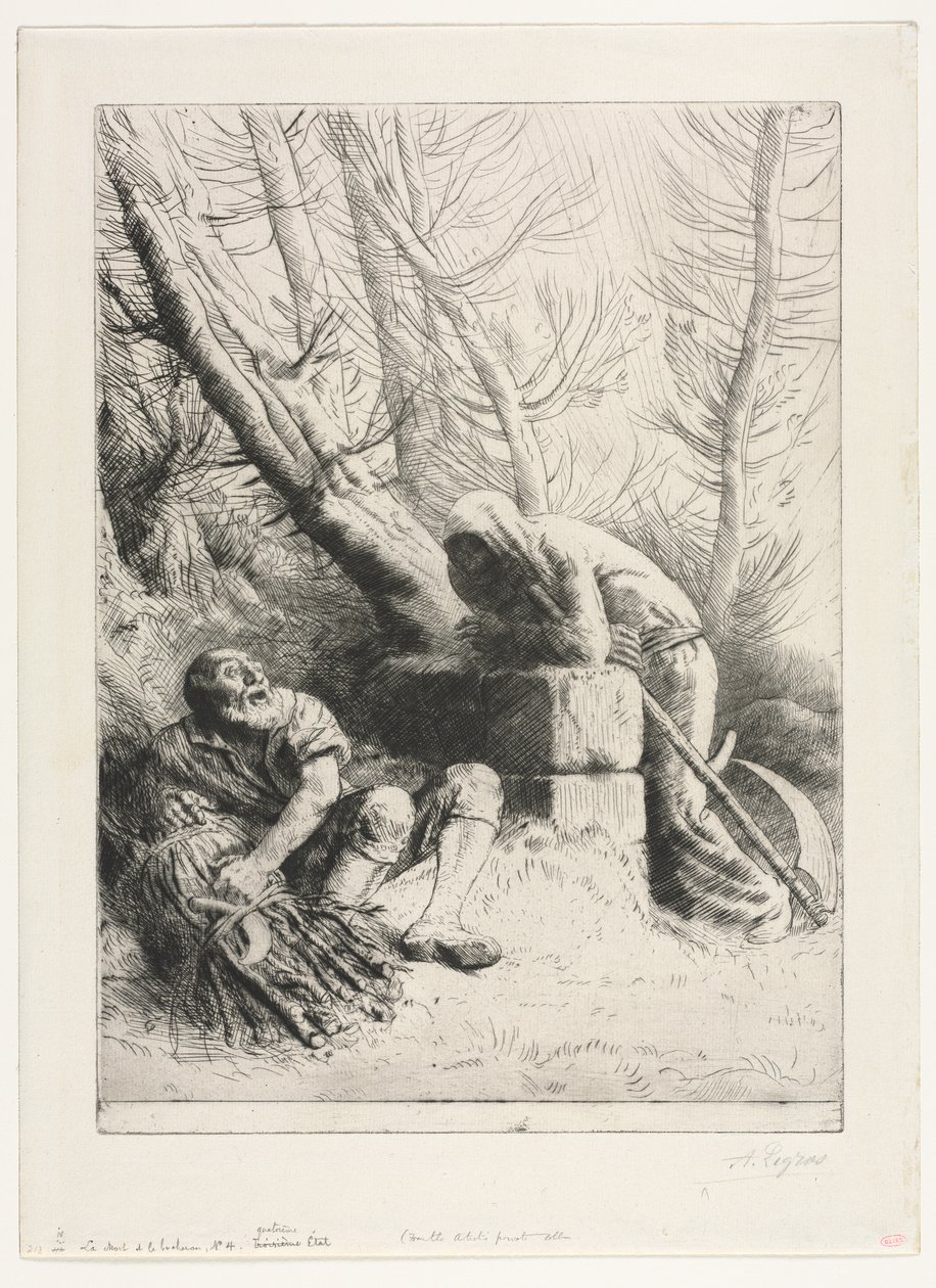 Śmierć i drwal autorstwa Alphonse Legros