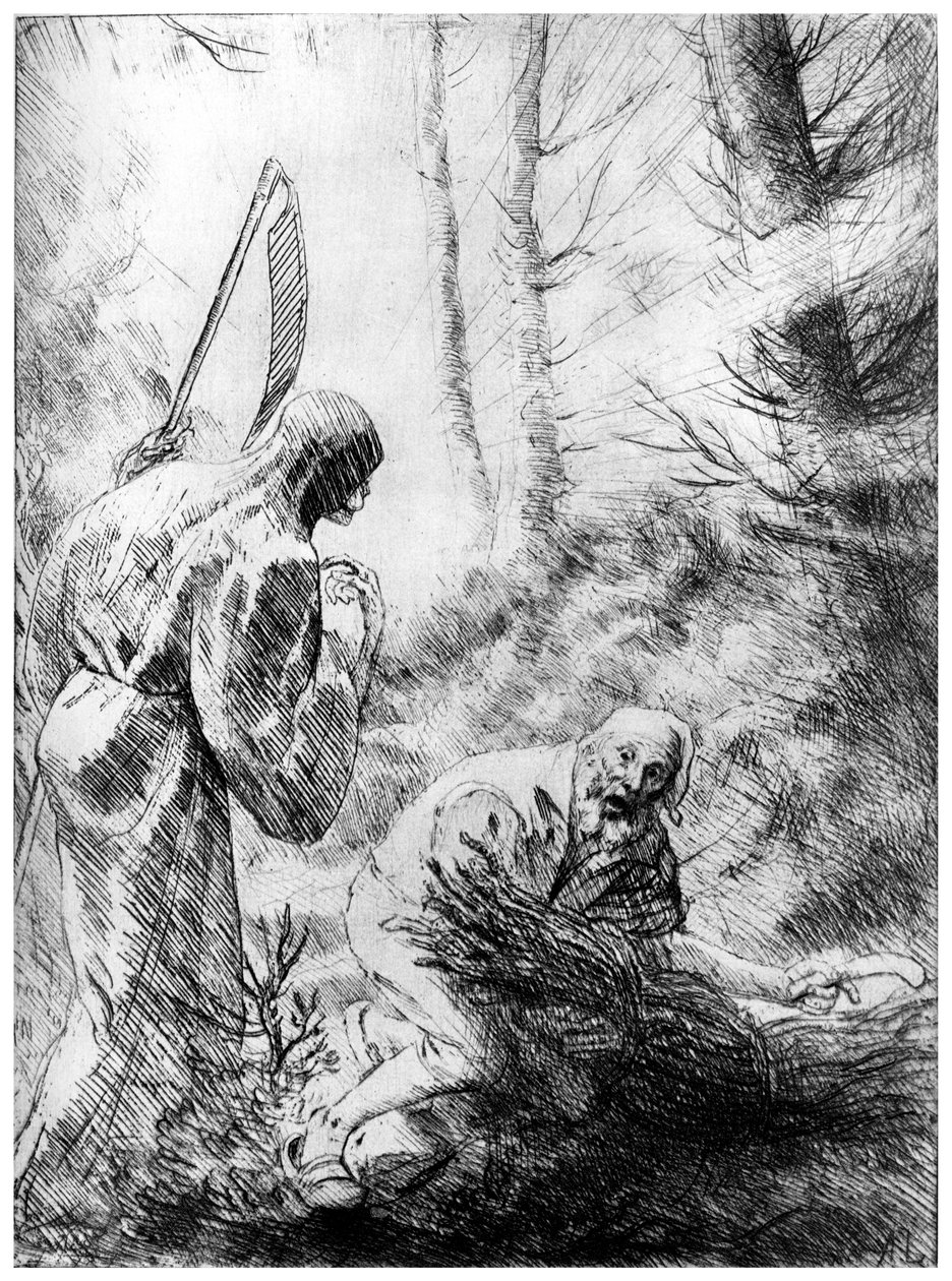 Śmierć drwala, ok. 1860-1910 1924. autorstwa Alphonse Legros