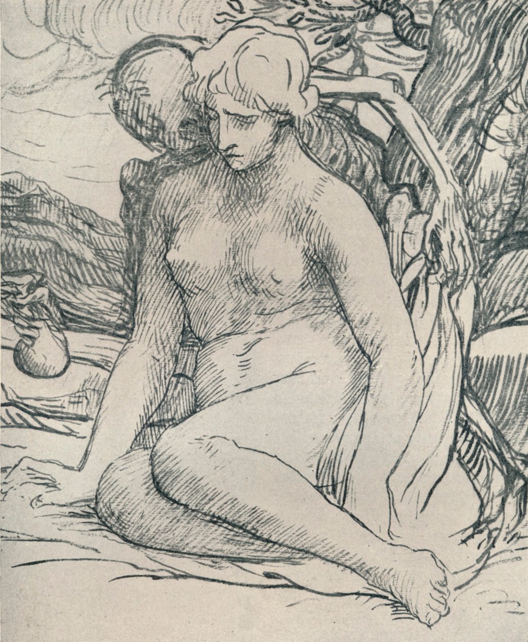 Śmierć Wooer, c1895, 1923 autorstwa Alphonse Legros
