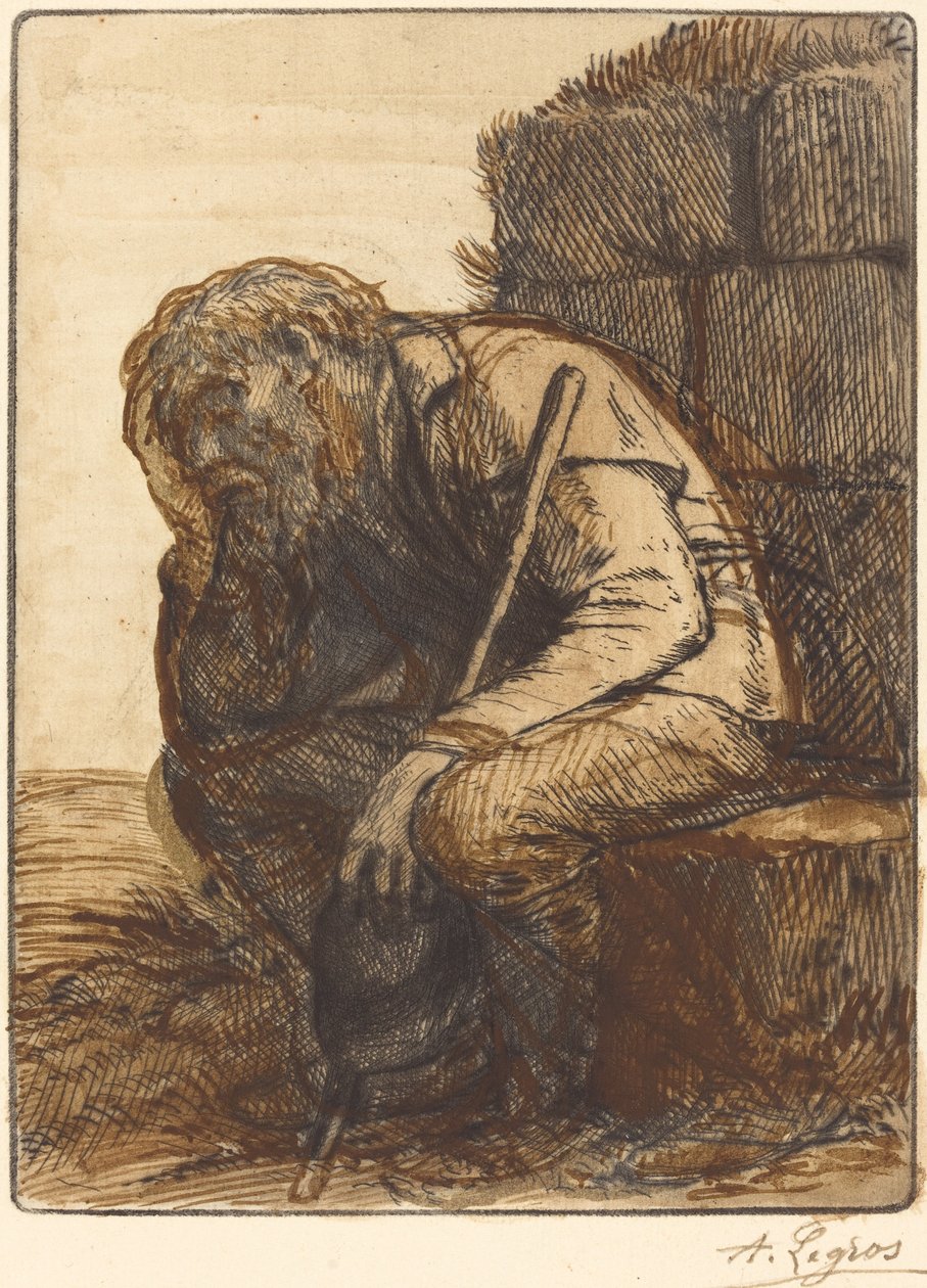 Zdesperowany człowiek Zdesperowany go. autorstwa Alphonse Legros